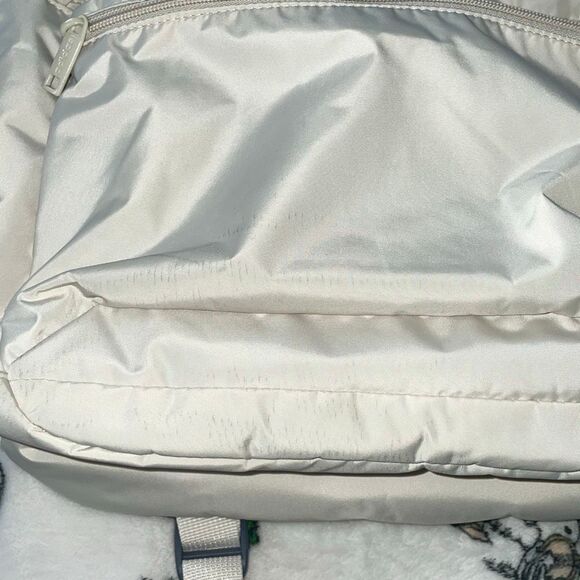 Unisex adidas Essentials 2 Alumina Backpack book bag beige & white preowned - Picture 12 of 16
